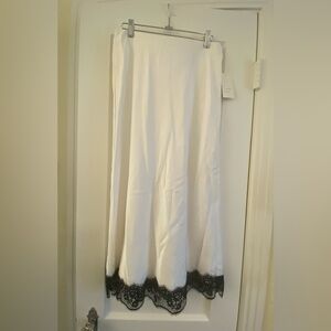 a new day White Satin Maxi Skirt - S